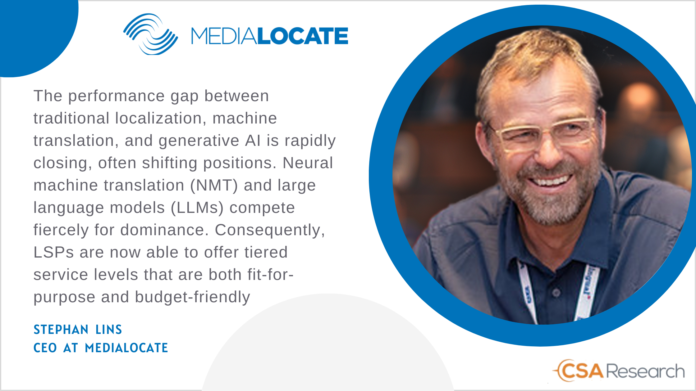 The Impact of AI on LSPs: Insights from MediaLocate's Stephan Lins and Other Industry Leaders