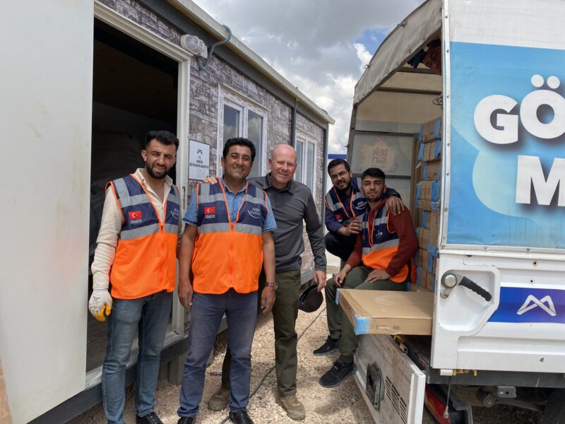 The rescue team is busy putting together a temporary settlement comprised 680 containers, housing a kindergarten and a hospital.